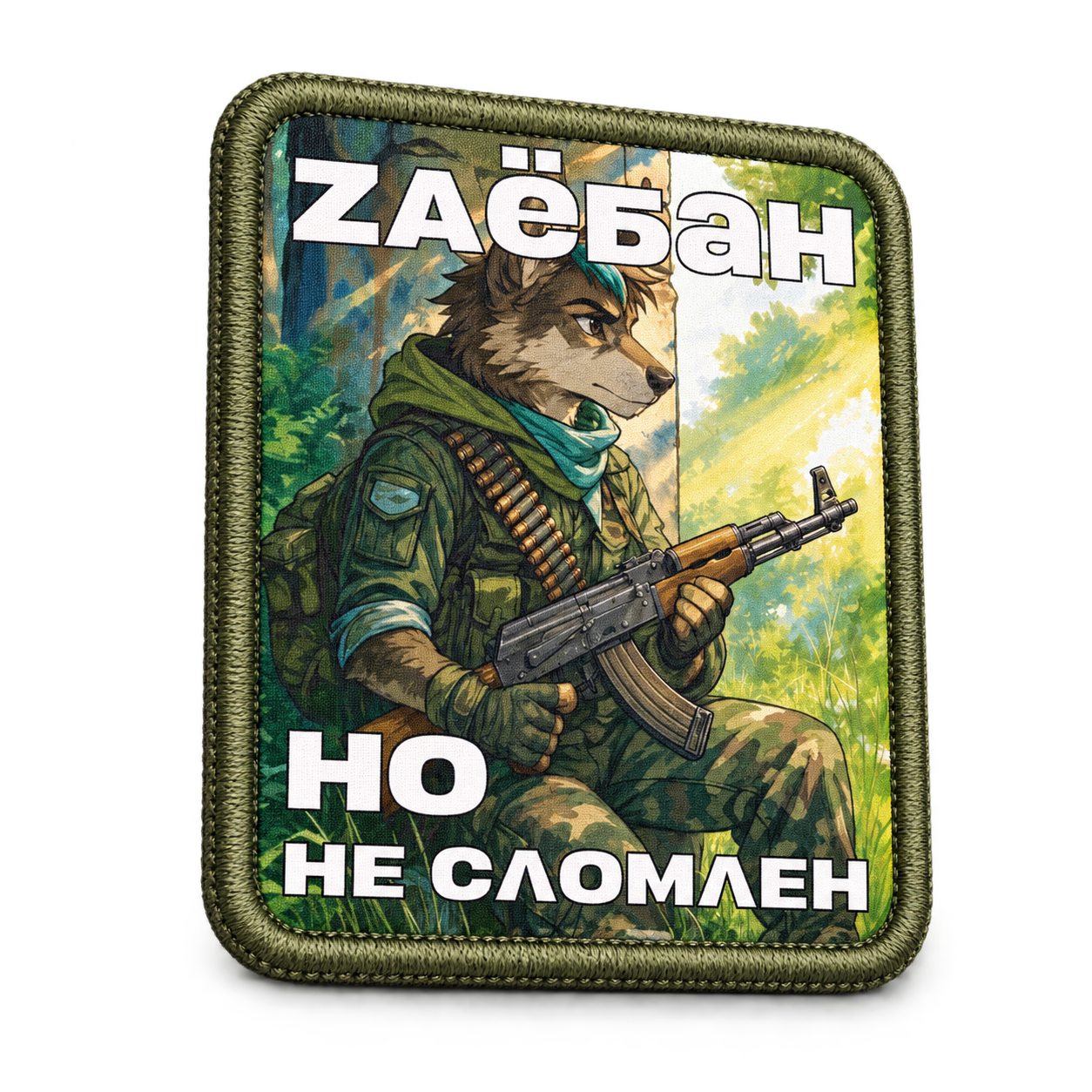 Шеврон Не сломлен, 75×90 мм
