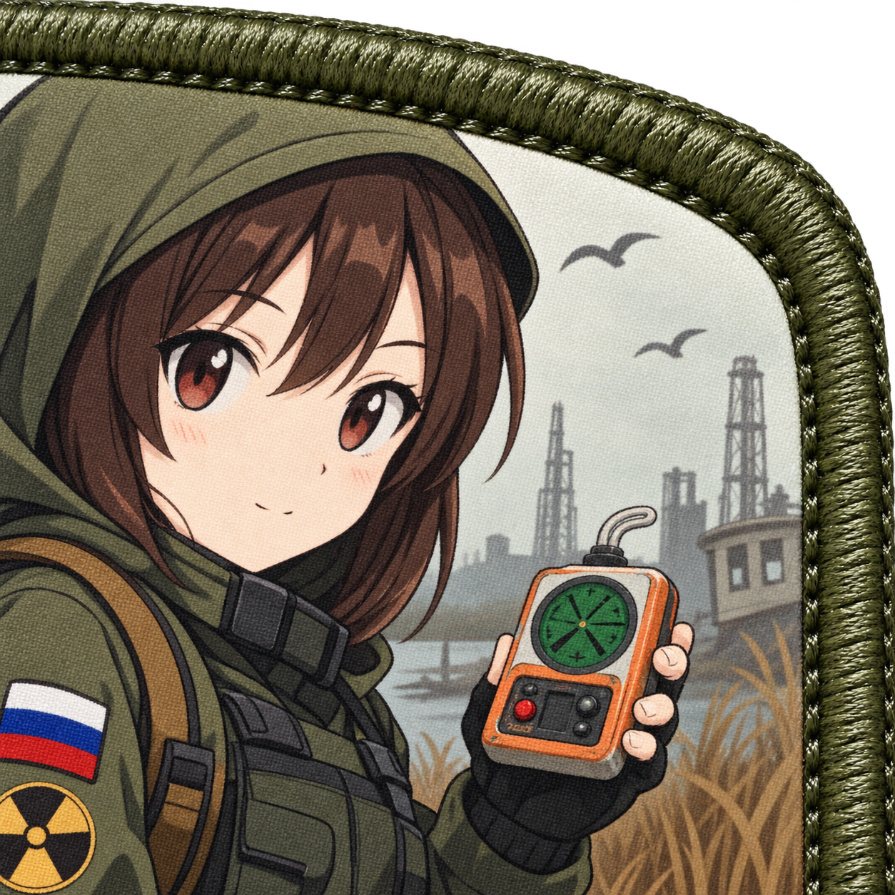 Аномалия — макро печати и вышитого края